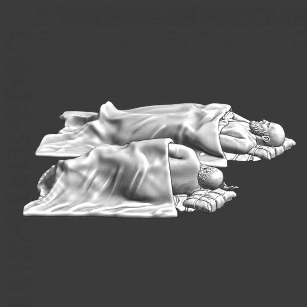 NCM121 Two medieval men sleeping Medieval