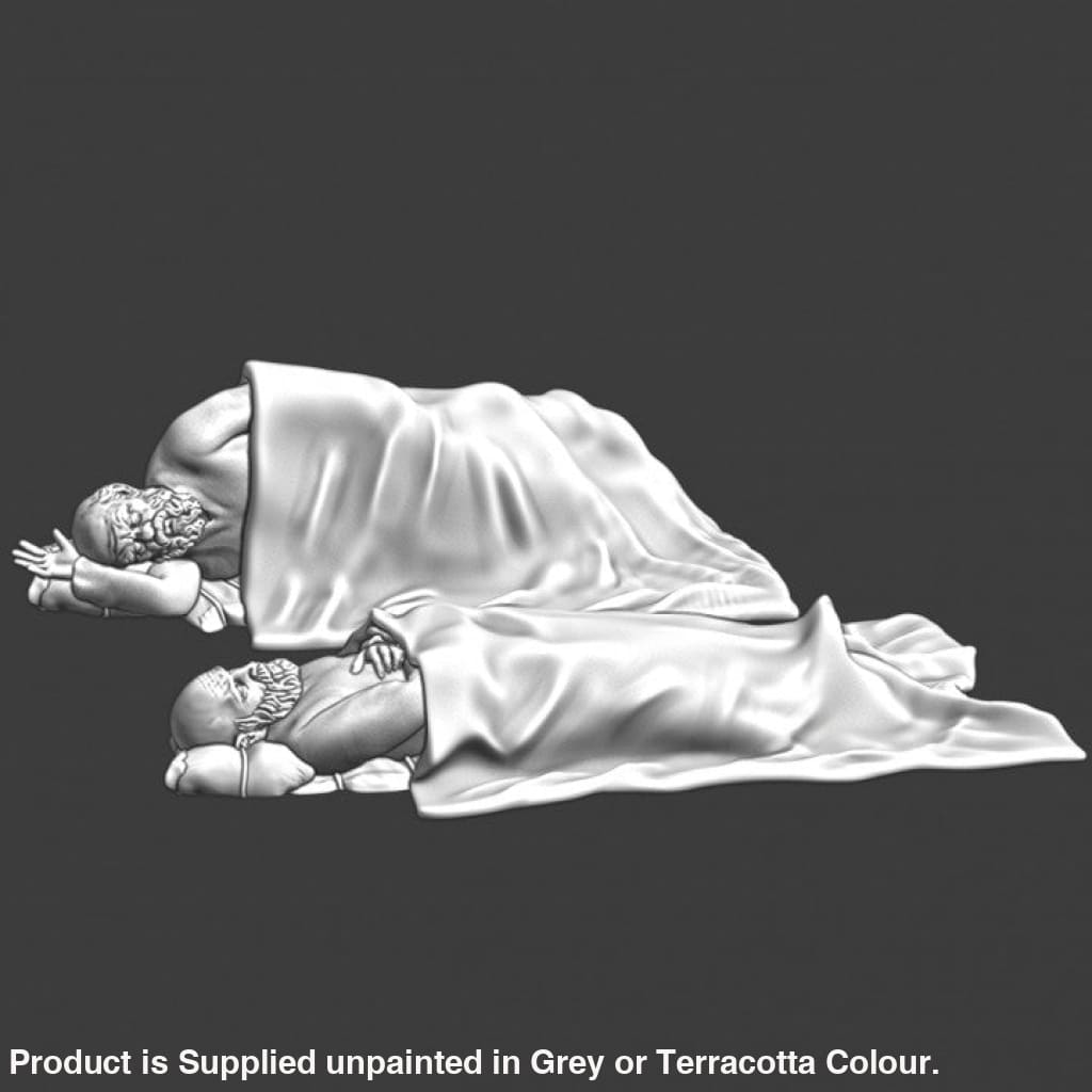 NCM121 Two medieval men sleeping Medieval