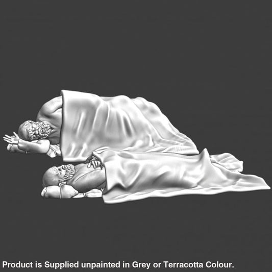 NCM121 Two medieval men sleeping Medieval