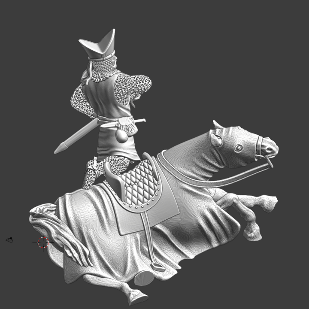NCM124 Downed medieval warrior bishop Medieval