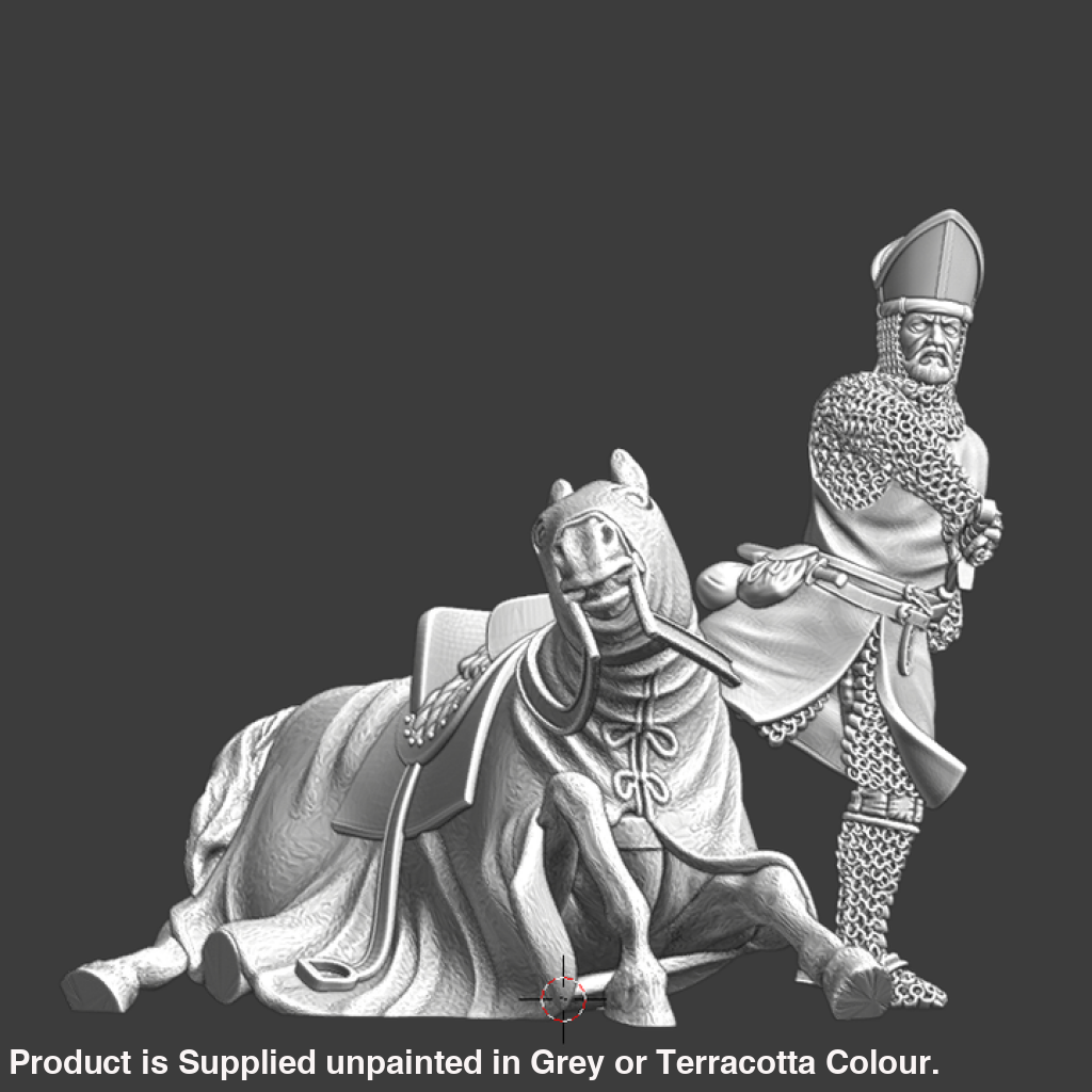 NCM124 Downed medieval warrior bishop Medieval