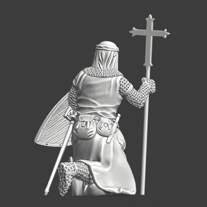 NCM127 Kneeling Knight of the Lazarus Order - Leper Knights Medieval