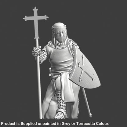 NCM127 Kneeling Knight of the Lazarus Order - Leper Knights Medieval