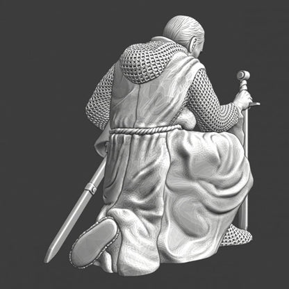 NCM128 Medieval bishop kneeling and praying Medieval