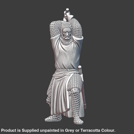 NCM133 Medieval Crusader Knight fighting with axe Medieval