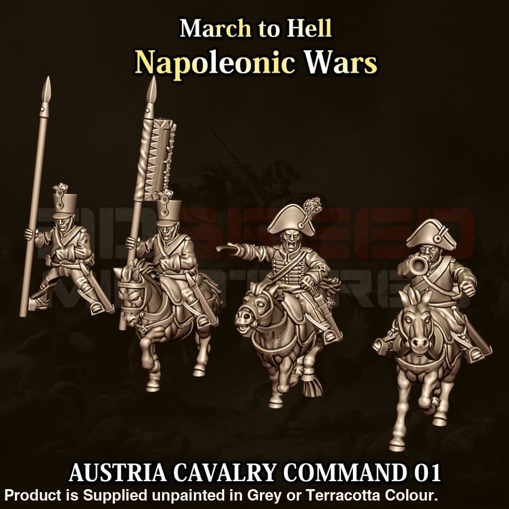 NWA Napoleonic Austrian Cavalry Command 01 15mm Figure