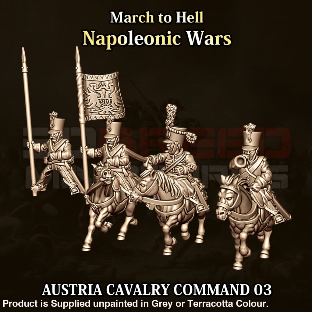 NWA Napoleonic Austrian Cavalry Command 03 15mm Figure