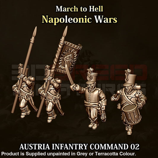 NWA Napoleonic Austrian Infantry Command 02 15mm Figure