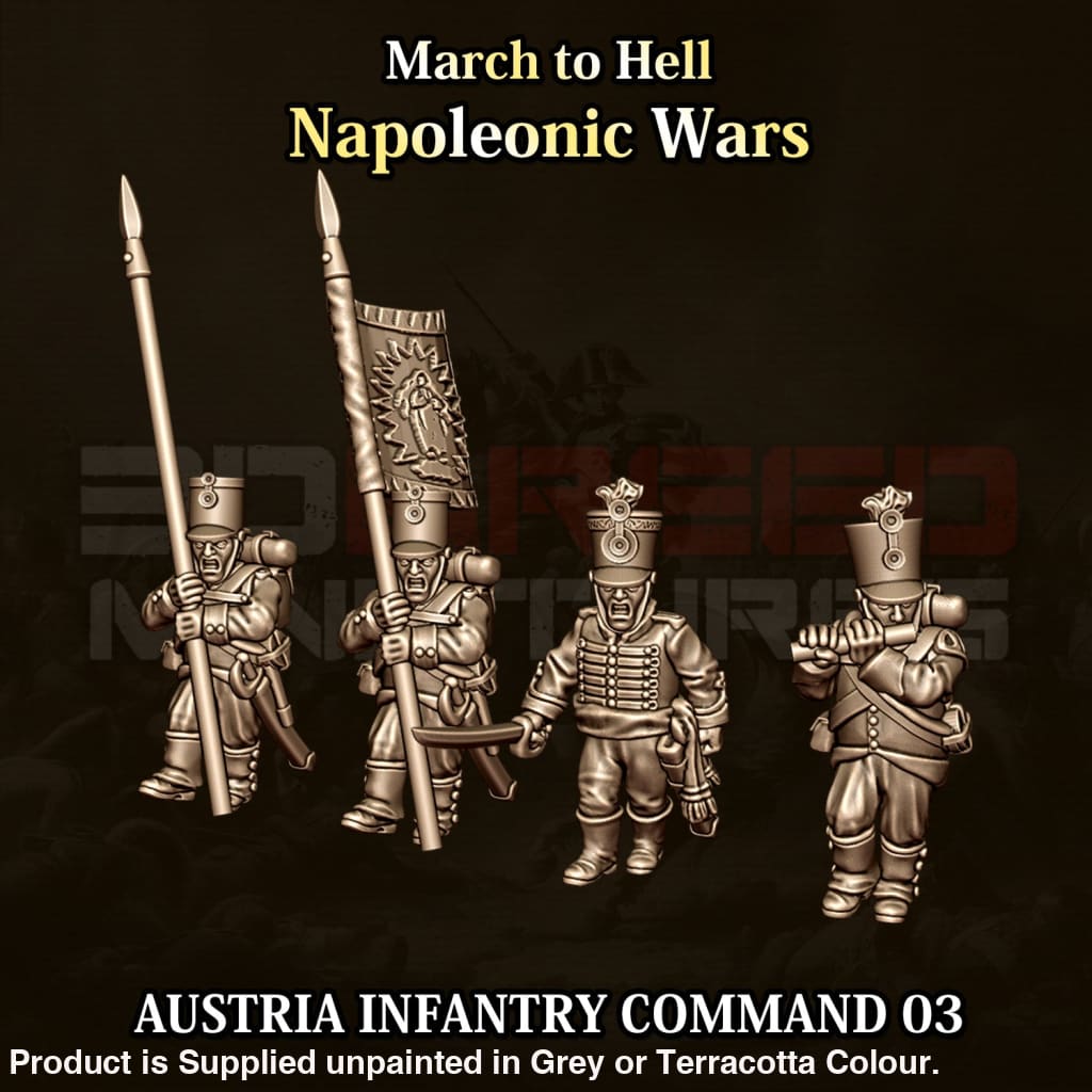 NWA Napoleonic Austrian Infantry Command 03 15mm Figure