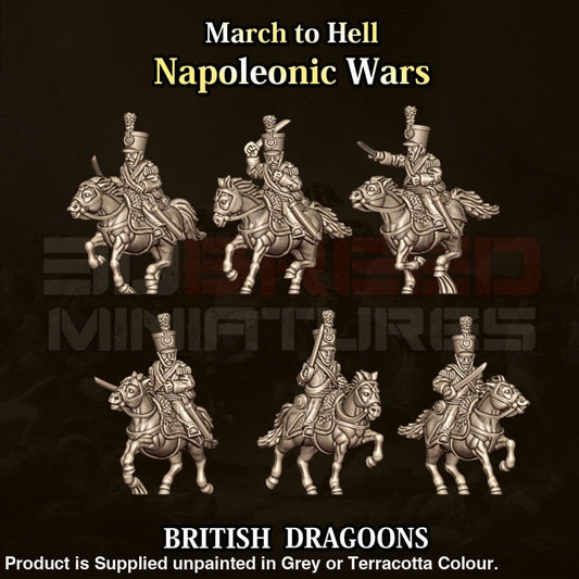 NWB Napoleonic British Dragoons Cavalry 15mm Figure
