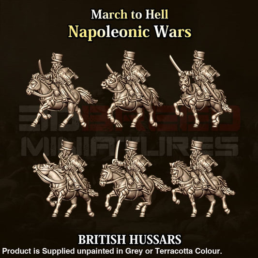 NWB Napoleonic British Hussar Cavalry 15mm Figure