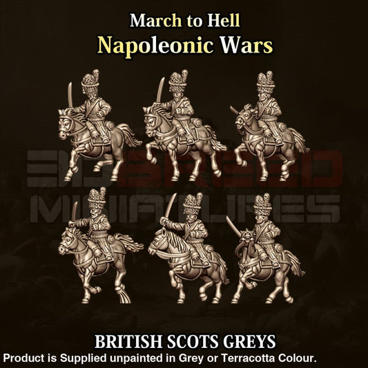 NWB Napoleonic British Scots Grey Cavalry 15mm Figure