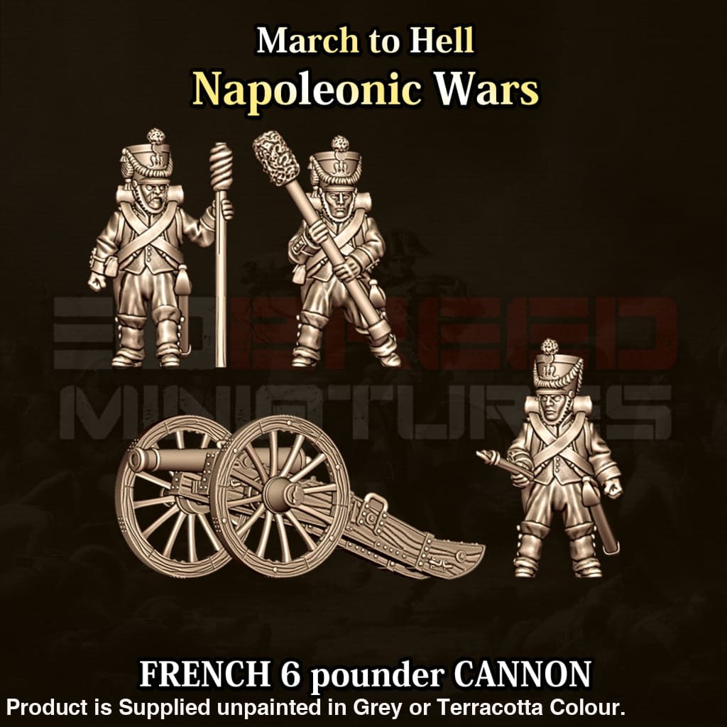 NWF Napoleonic French Cannon 6lb 15mm Figure