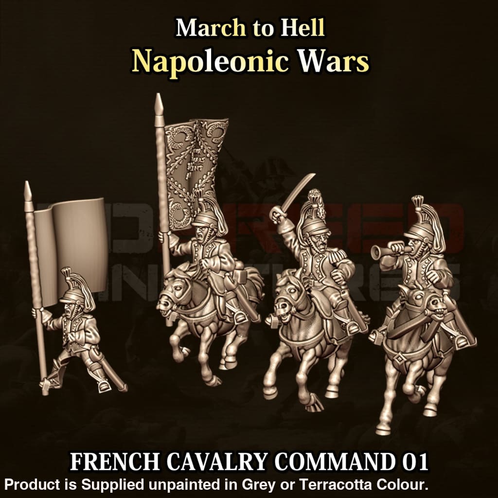 NWF Napoleonic French Cavalry Command 01 15mm Figure