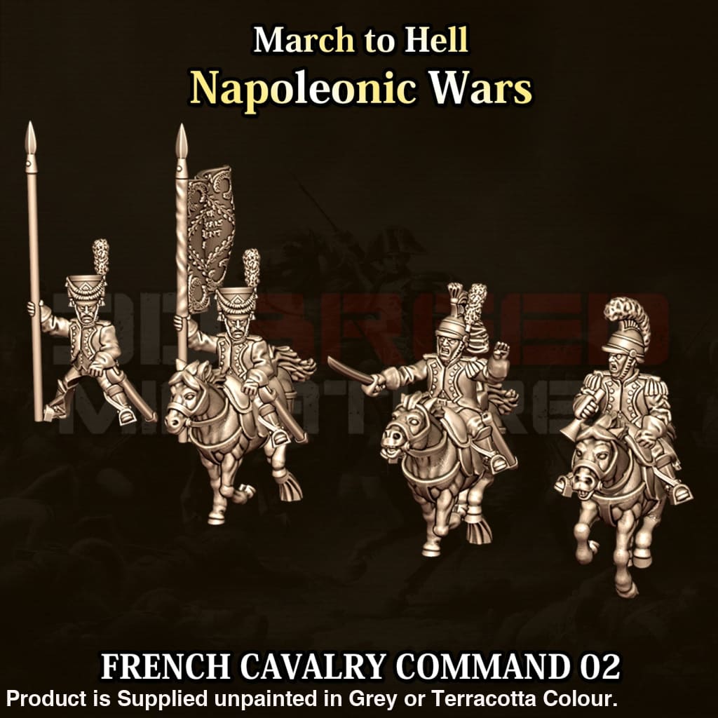 NWF Napoleonic French Cavalry Command 02 15mm Figure