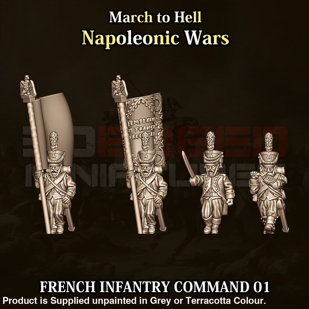 NWF Napoleonic French Infantry Command 01 15mm Figure