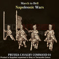 NWP Napoleonic Prussian Cavalry Command 01 15mm Figure