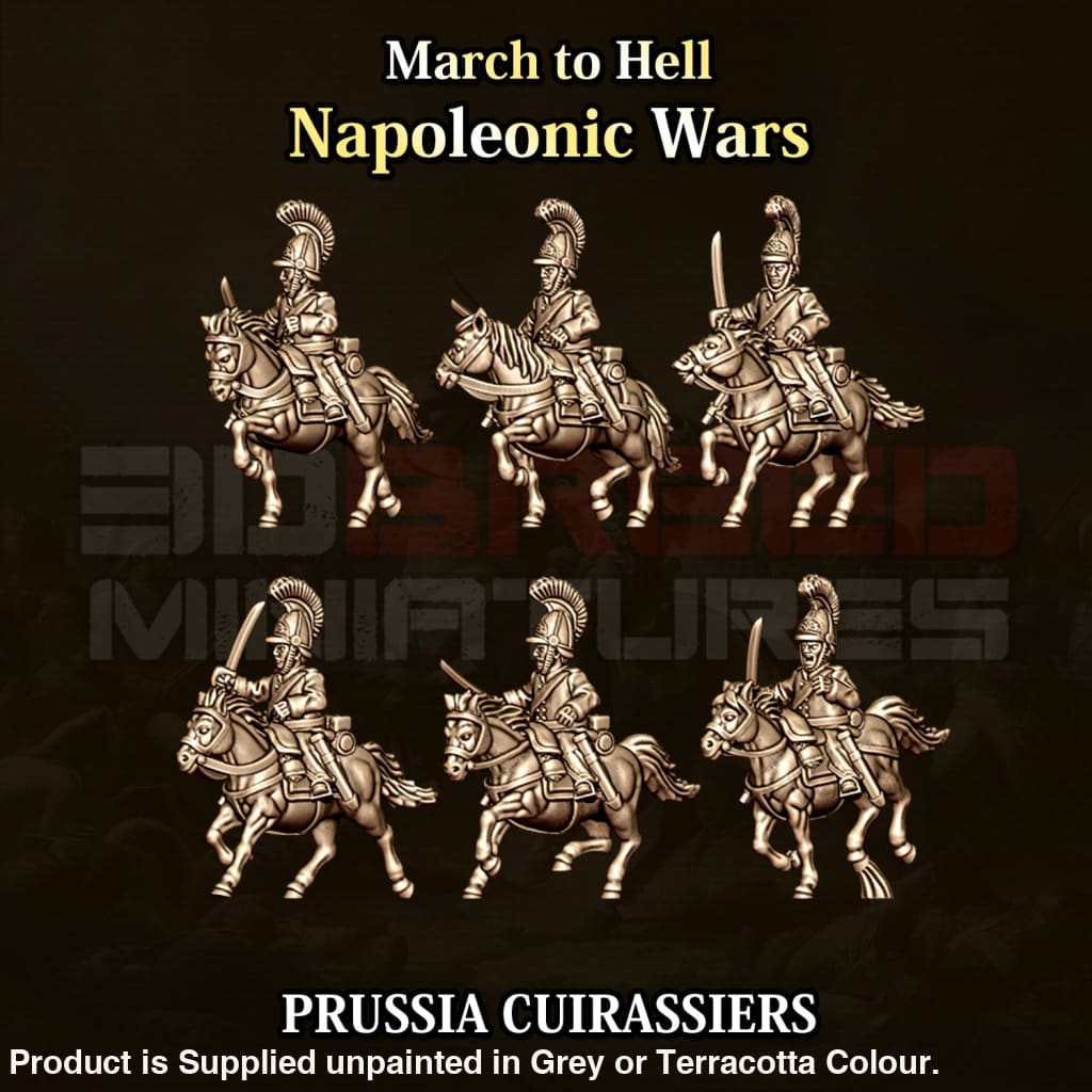 NWP Napoleonic Prussian Cavalry Cuirassiers 15mm Figure