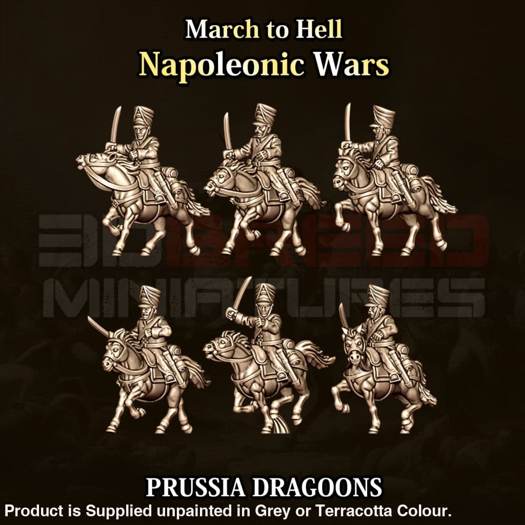 NWP Napoleonic Prussian Cavalry Dragoons 15mm Figure