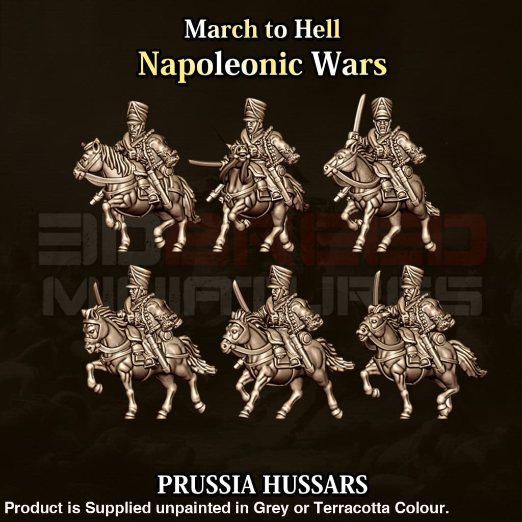 NWP Napoleonic Prussian Cavalry Hussar’s 15mm Figure