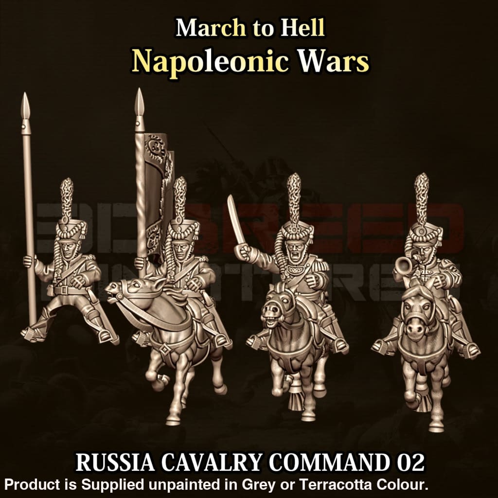 NWR Napoleonic Russian Cavalry Command 02 15mm Figure