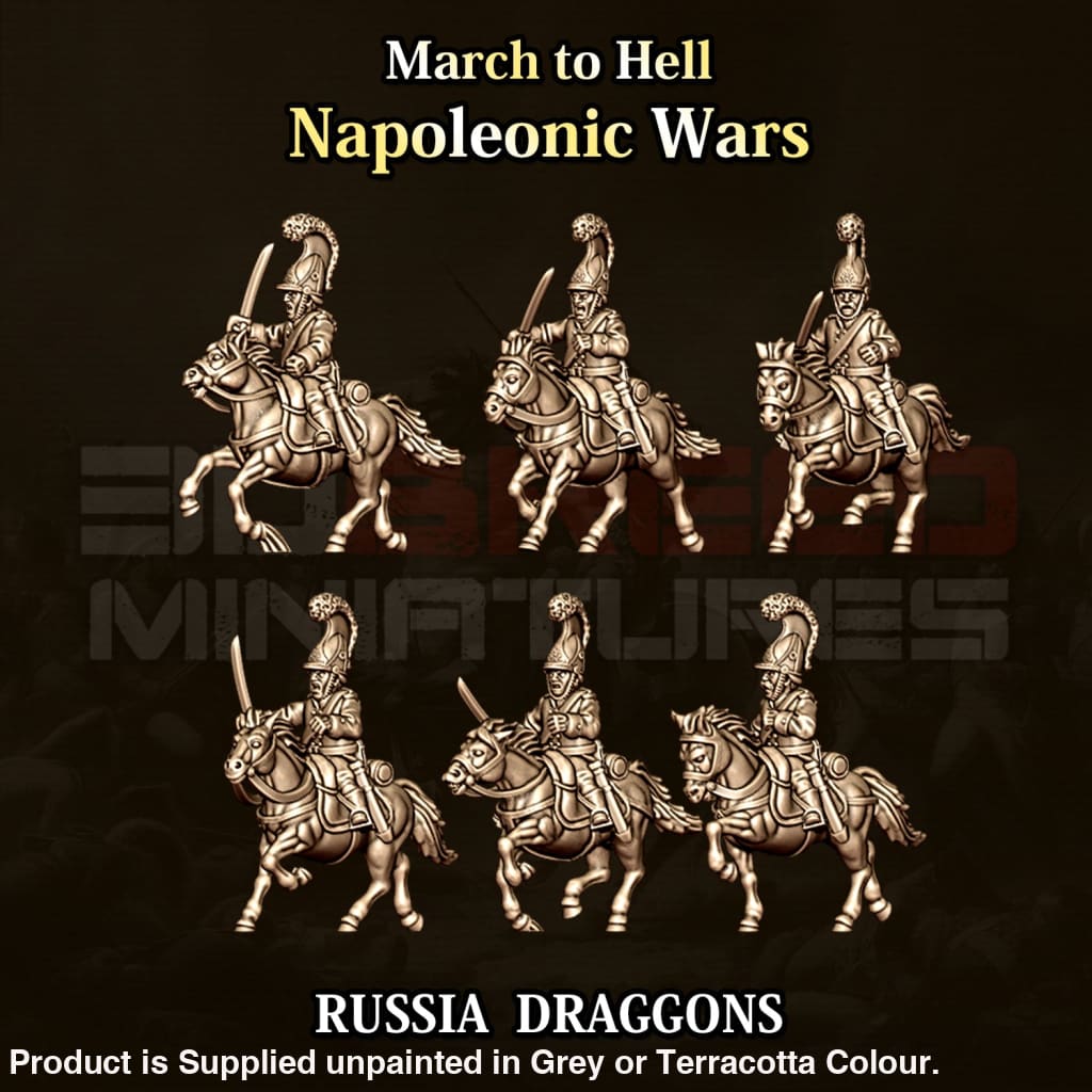 NWR Napoleonic Russian Cavalry Draggoons 15mm Figure