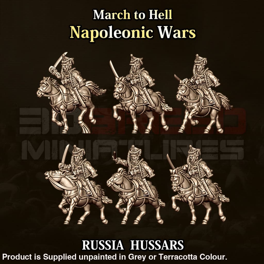 NWR Napoleonic Russian Cavalry Hussars 15mm Figure