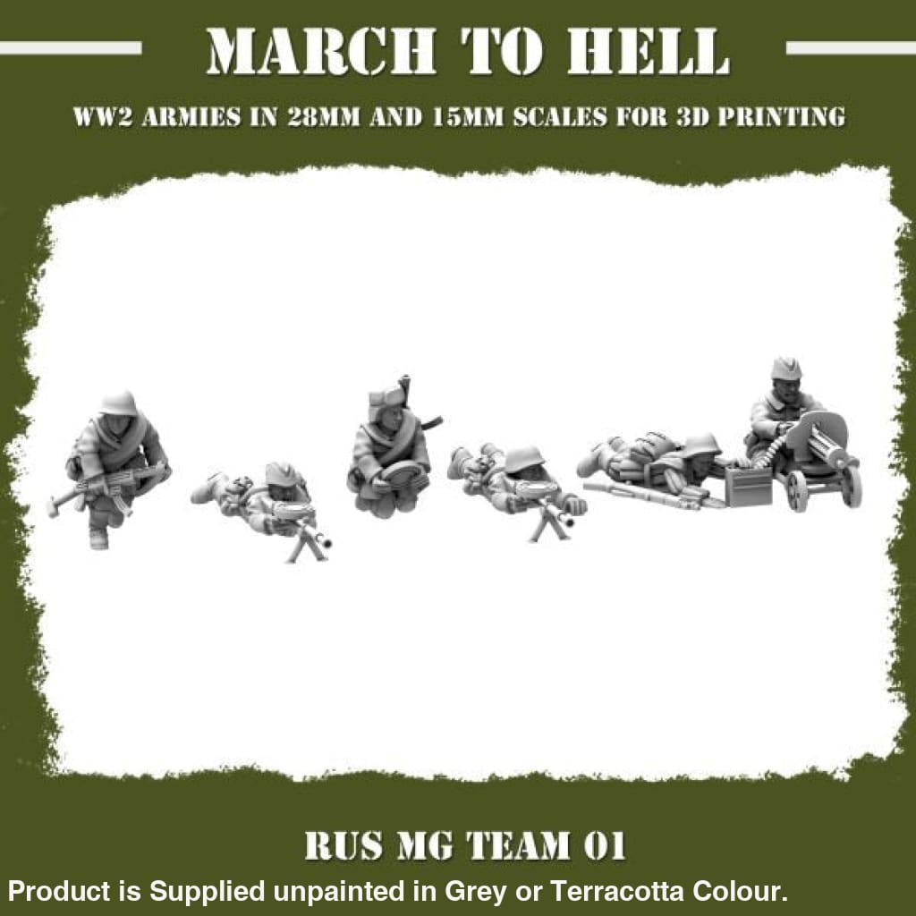 Red Army Mg Team Figure