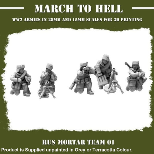 Red Army Mortar Team Figure