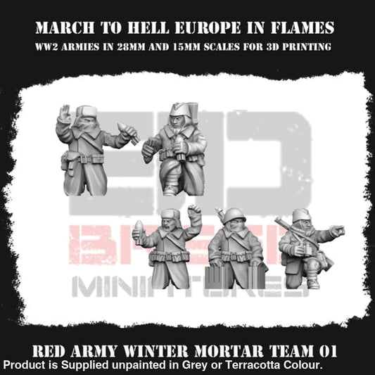 Red Army Winter Mortar Teams 01 Figure