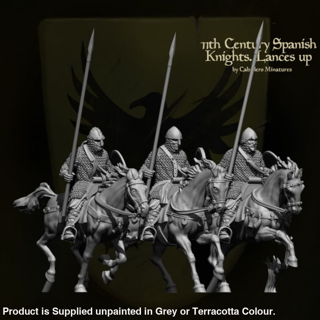REM0006 11th Century Knights on Horses with lances Medieval Figure