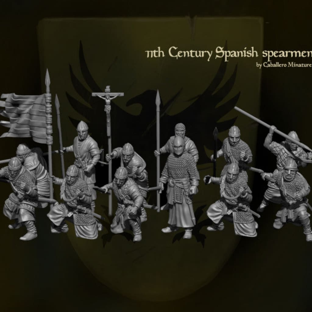 REM0014 11th Century Spanish Spearmen Medieval Figure