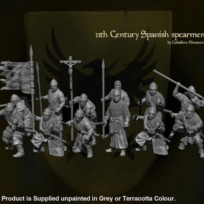 REM0014 11th Century Spanish Spearmen Medieval Figure