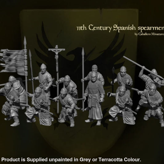 REM0014 11th Century Spanish Spearmen Medieval Figure