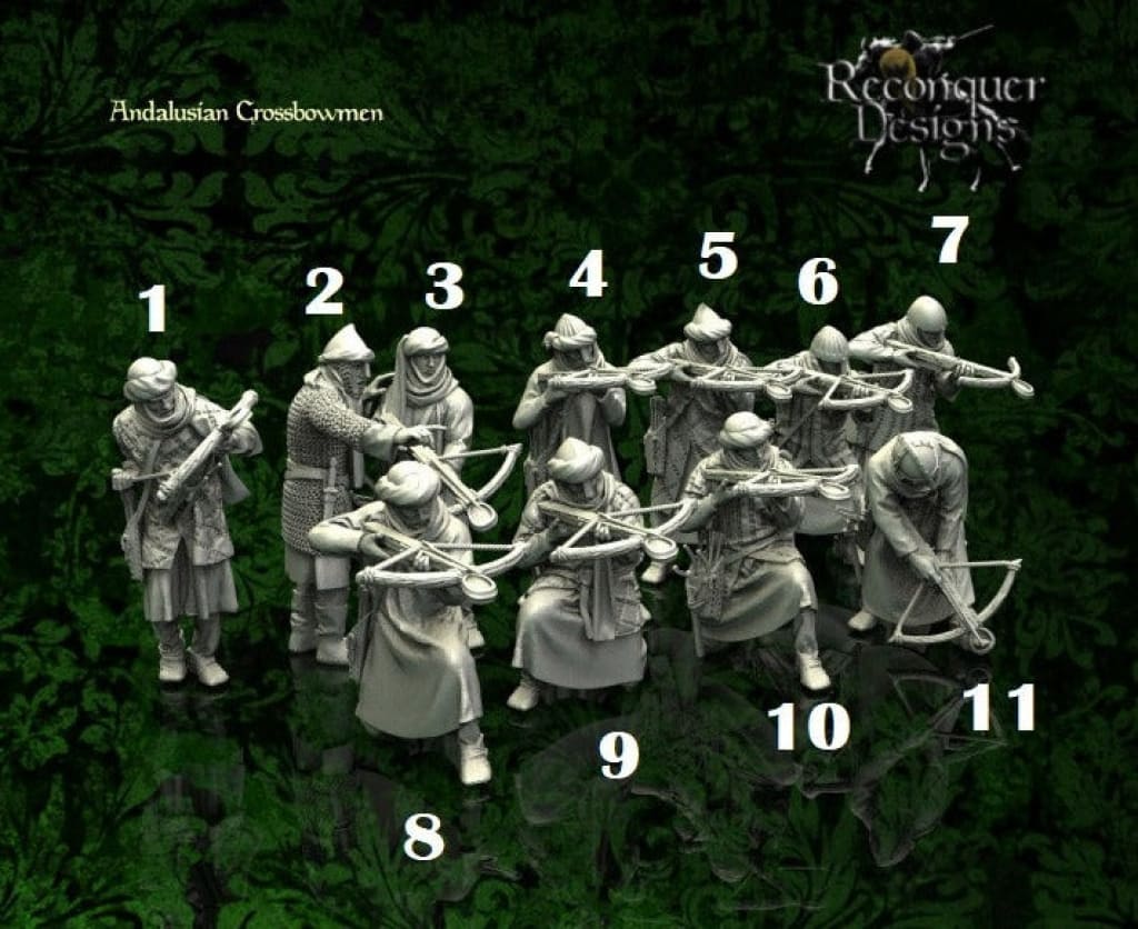 REM0029 Andalusian Crossbowmen Early- High Medieval 28mm 1:56 / Figure 1 Medieval