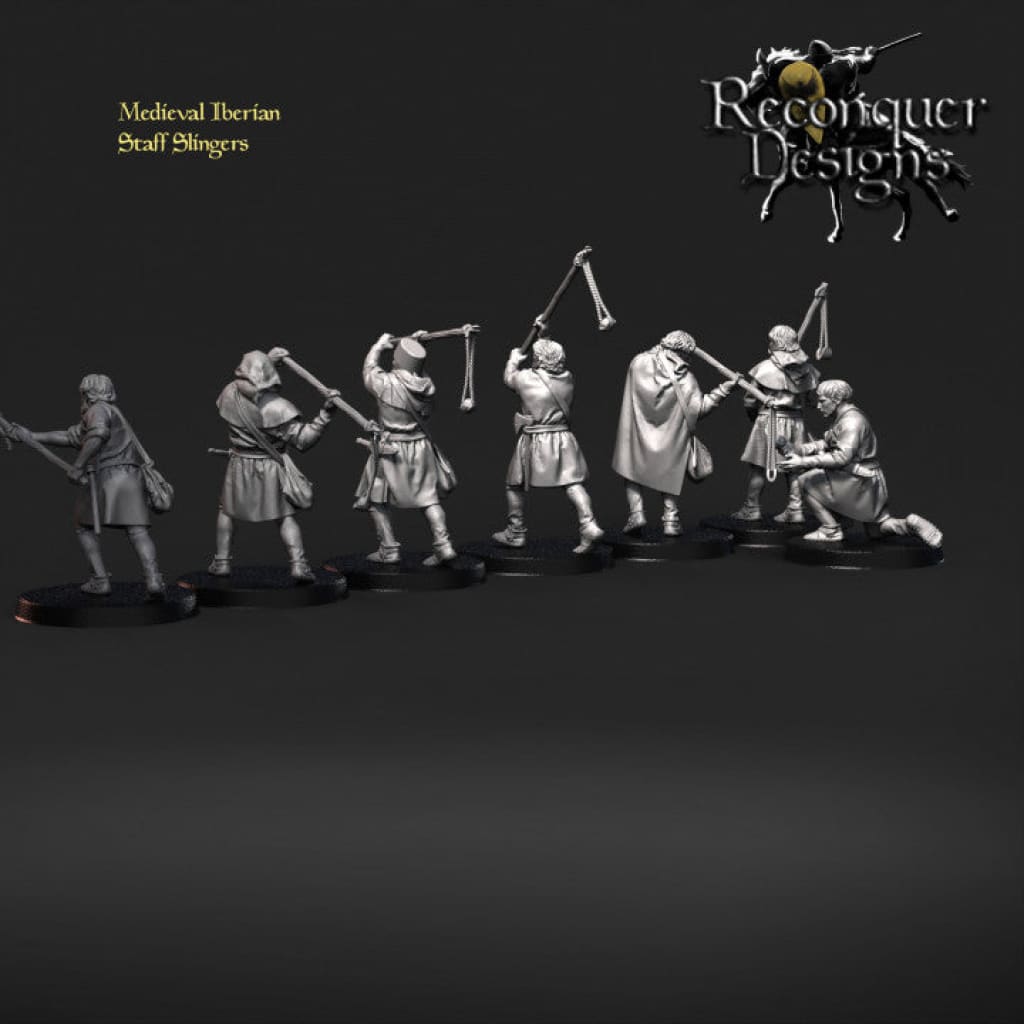 REM0056 Iberian Medieval Slingers x 13 Medieval