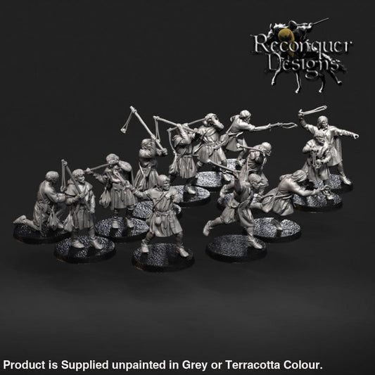 REM0056 Iberian Medieval Slingers x 13 Medieval