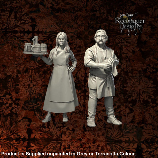 REM0061 Medieval Bar Keeper and Wife Medieval