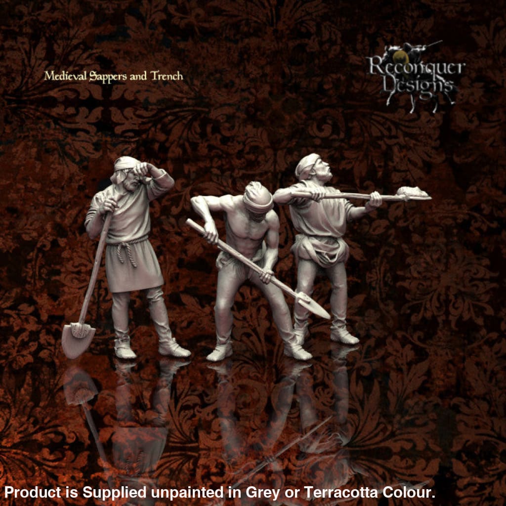 REM0071 Medieval Sappers/Villagers Digging Full Bodies – Scale Scenery ...