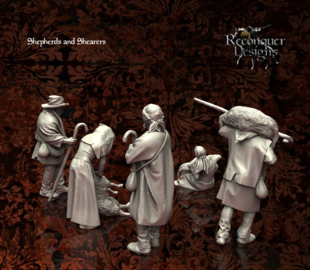 Medieval Shepherds And Sheep