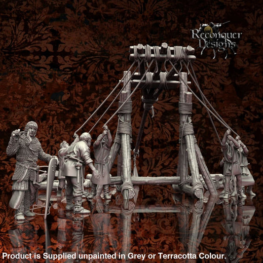Traction Trebuchet With 12Th Century Crew Medieval