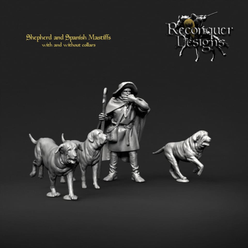 REM0100 Shepherd and Spanish Mastiffs Medieval