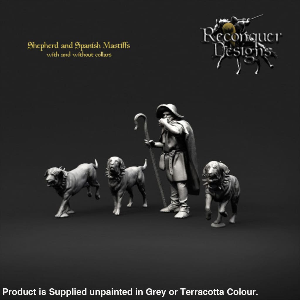 REM0100 Shepherd and Spanish Mastiffs Medieval