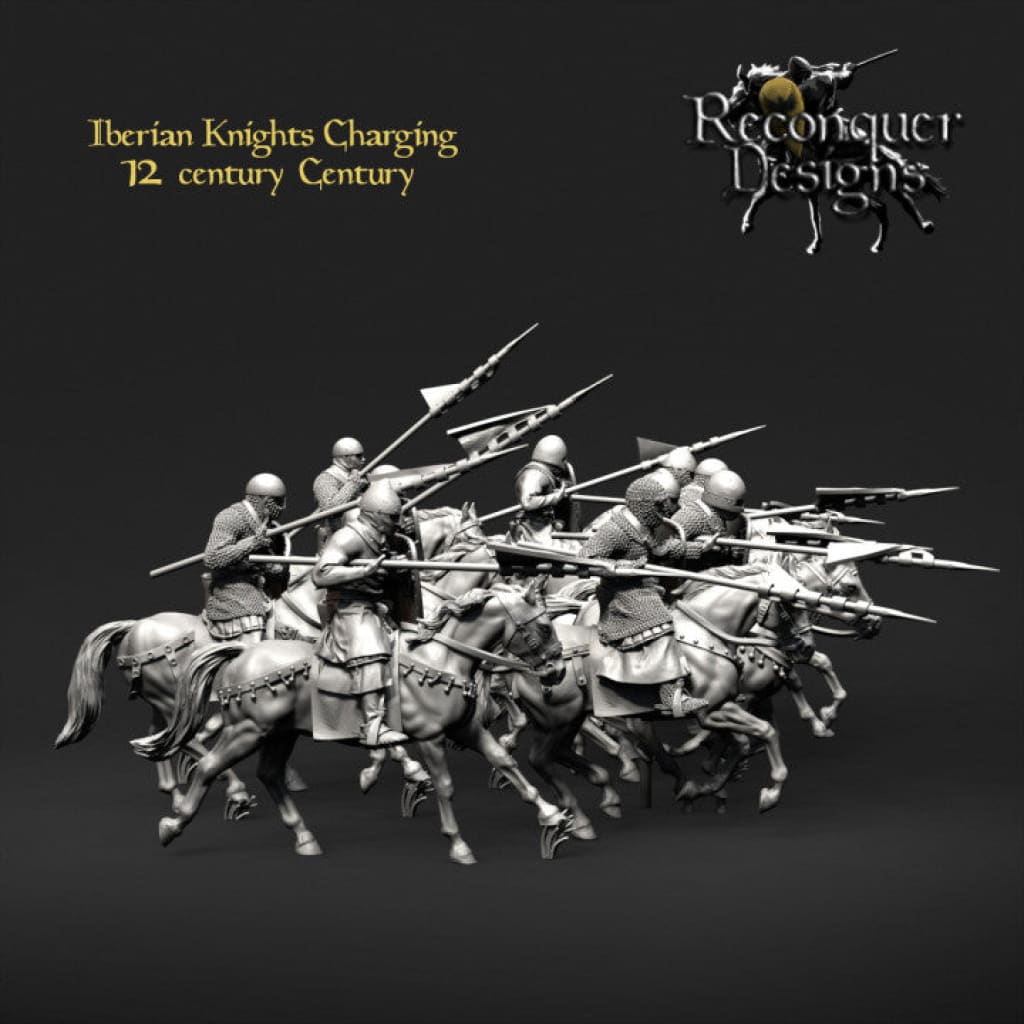REM0103 12th Century Iberian Knights charging Medieval
