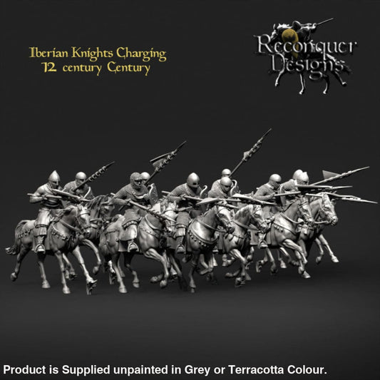 REM0103 12th Century Iberian Knights charging Medieval