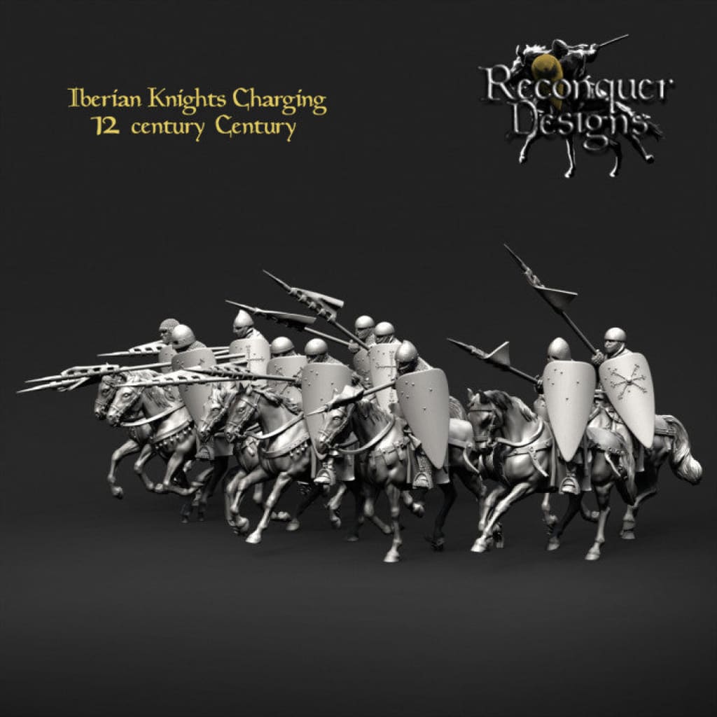 REM0103 12th Century Iberian Knights charging Medieval