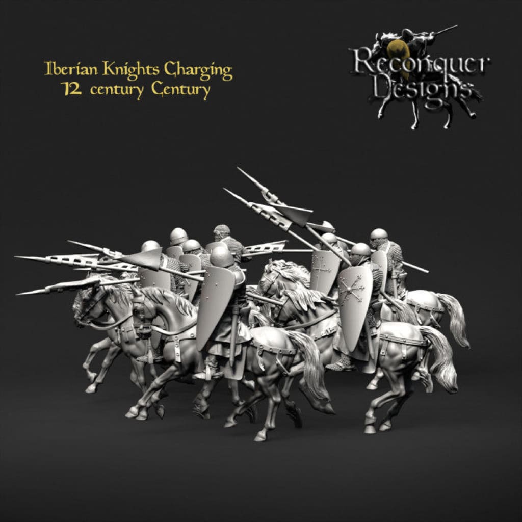 REM0103 12th Century Iberian Knights charging Medieval
