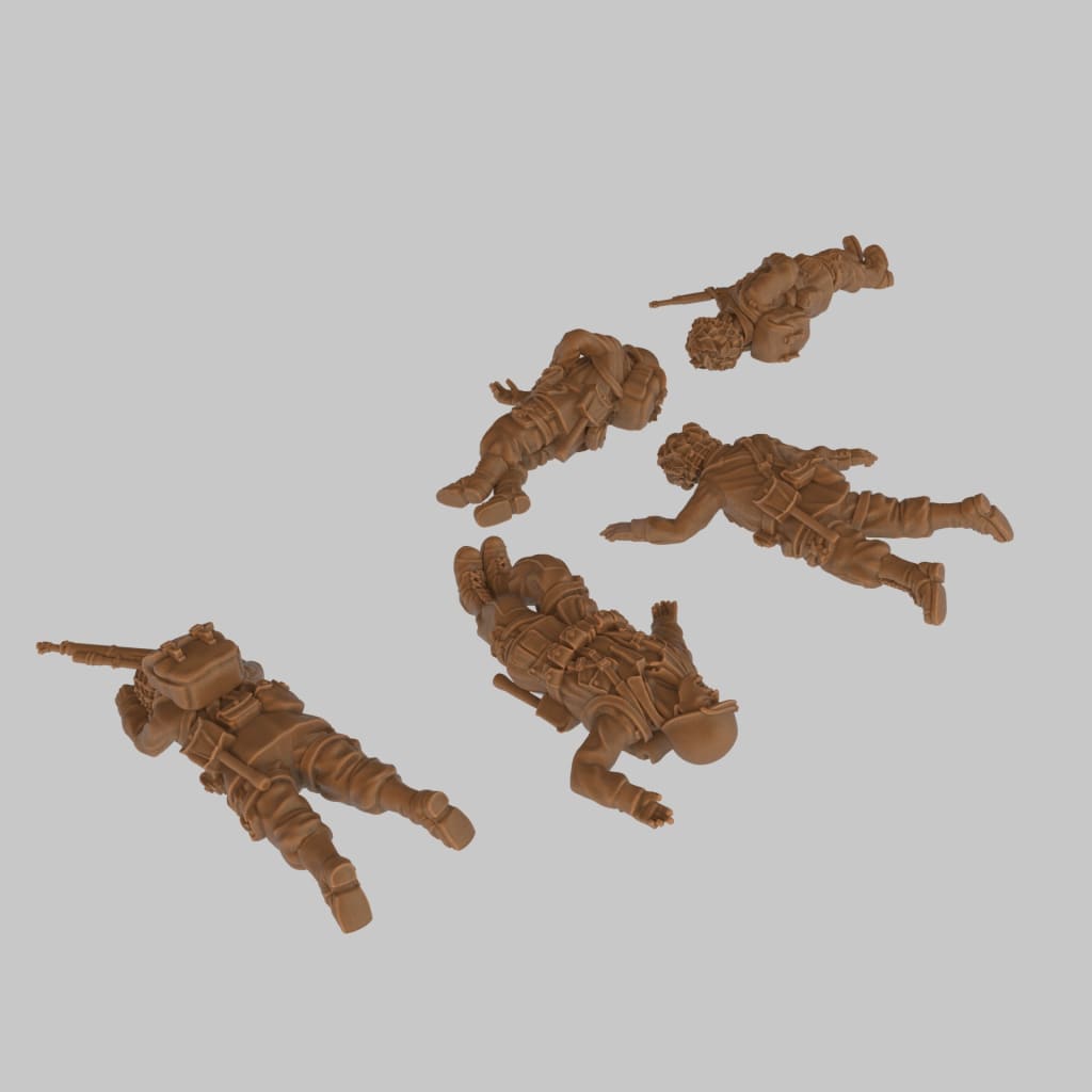 US Airbourne Casulties 2 28mm 1:56 Wargaming Figure