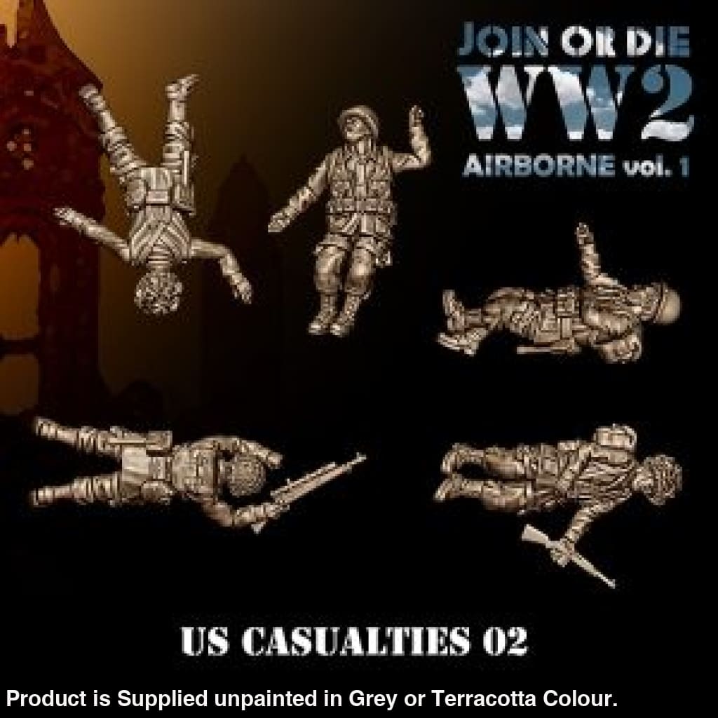 US Airbourne Casulties 2 28mm 1:56 Wargaming Figure