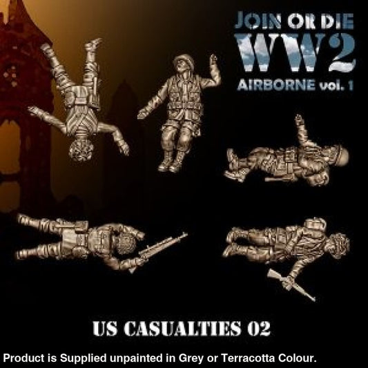 US Airbourne Casulties 2 28mm 1:56 Wargaming Figure